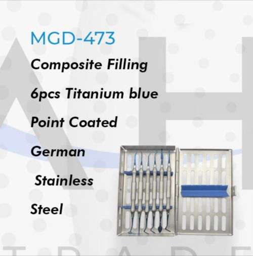 Composite Filling  6Psc Blie poin Titanium Coated German Stainless Steel