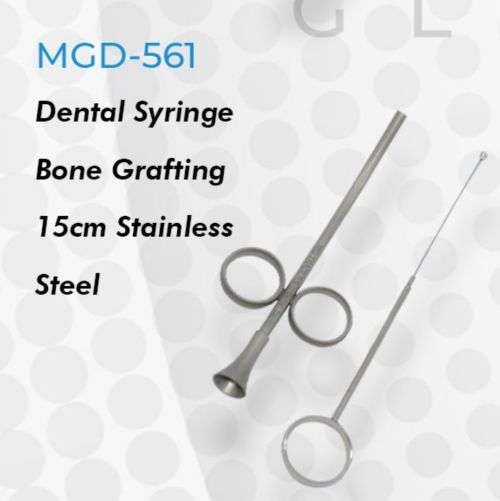 Dental Syringe Bone Grafting Syringe 15cm Garman Stainless Steel