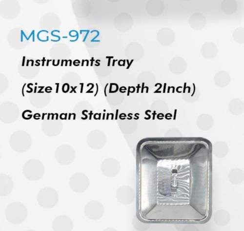 Instruments Tray (Size10x12) (Depth 2Inch) German Stainless Steel