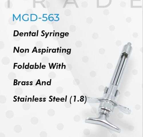 Dental Syringe Non Aspirating Foldable with Brass and Stainless Steel (1.8)