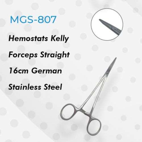 Hemostats Kelly Forceps Straight 16cm German Stainless Steel