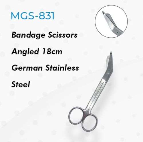 Bandage Scissors Angled 18cm German Stainless Steel