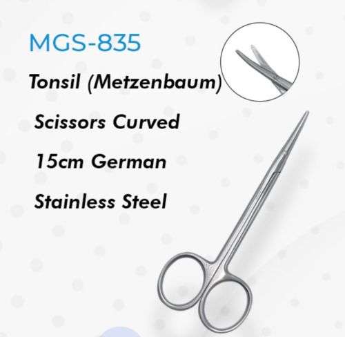 Tonsil (Metzenbaum) Scissors Curved 15cm German Stainless Steel