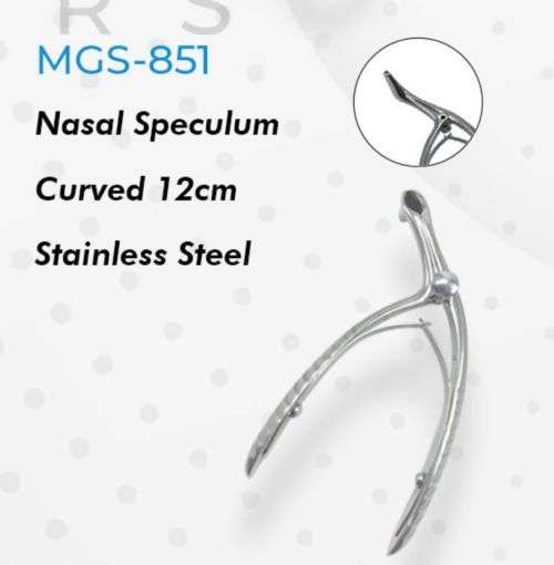 Nasal Speculum Curved 12cm Stainless Steel