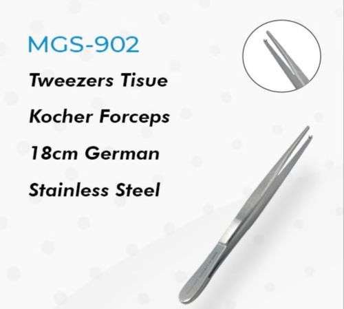 Tweezers Tisue Kocher Forceps 18cm German Stainless Steel