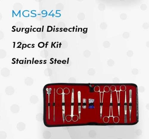 Surgical Dissecting12pcs Of Kit Stainless Steel
