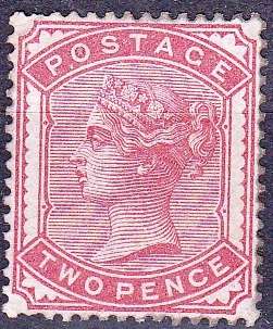 GB 1880 QV 2d PALE ROSE MH WELL CENTERED (SG168)