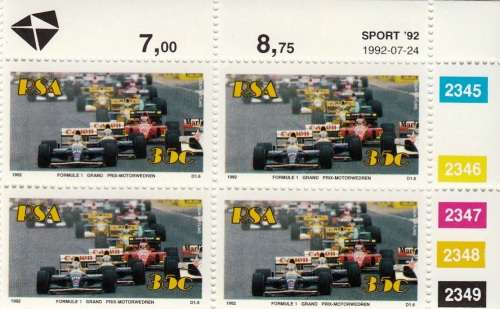 RSA 1992: SPORT FULL SET CONTROL BLOCKS OF 4 MNH (SACC 778-783)