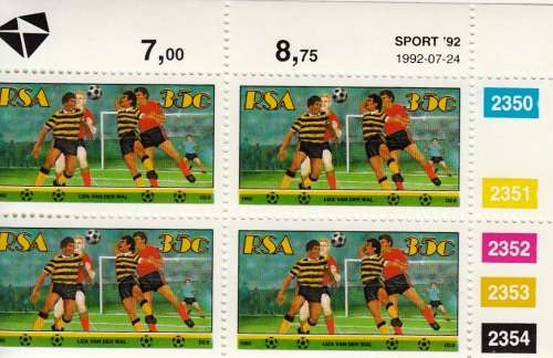RSA 1992: SPORT FULL SET CONTROL BLOCKS OF 4 MNH (SACC 778-783)