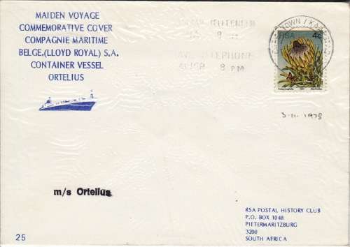RSA FDC 1978: MAIDEN VOYAGE CONTAINER VESSEL `ORTELIUS`