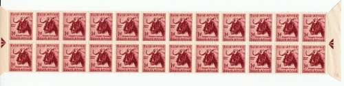 UNION OF SOUTH AFRICA 1954: BLACK WILDEBEEST 1d ARROW BLOCK OF 24 MNH (SACC151) CYLINDER 3B