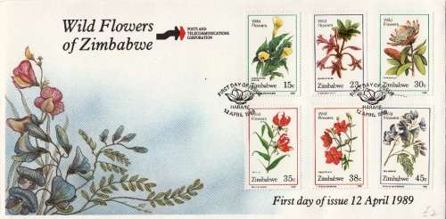 ZIMBABWE 1989: FDC - WILD FLOWERS OF ZIMBABWE - UNADDRESSED