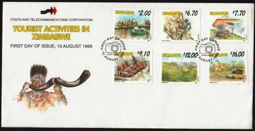 ZIMBABWE FDC 1999: TOURIST ACTIVITIES IN ZIMBABWE - UNADDRESSED