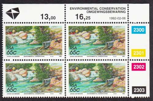 RSA 1992: Environmental Conservation SET CONTROL BLOCKS MNH (SACC 759-761)