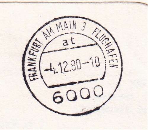 RSA 1980: SAA#33 - FIRST FLIGHT CAPE TOWN TO FRANKFURT