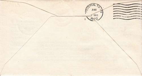 RSA 1982: SAA COVER NO 37 - 1st FLIGHT BOEING 747SP  JHB - HOUSTON (SMALL HOUSTON CDX WAVE LINES)