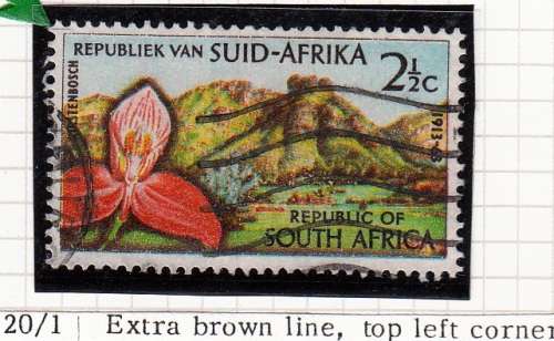 RSA 1963 50th ANNIVERSARY OF KIRSTENBOSCH 2 12c USED (SACC 223) - VARIETY SEE NOTES