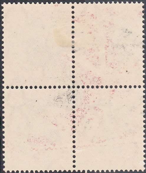 UNION 1934: DEFINITIVE ISSUE 1d BLOCK OF 4 MH (SACC56a)