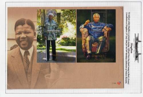 RSA FDC 7130 2008 HAPPY 90th BIRTHDAY MADIBA - CANCEL IN BLACK - RARE