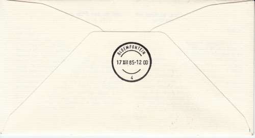 RSA 1985: SAA COVER NO 42 - 50years LOCAL SERVICE JHB - BLOEMFONTEIN