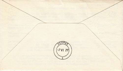 RSA: SAA COVER NO 22 1977 - FLIGHT FROM CAPE TOWN VIA GEORGE, PORT ELIZABETH TO DURBAN
