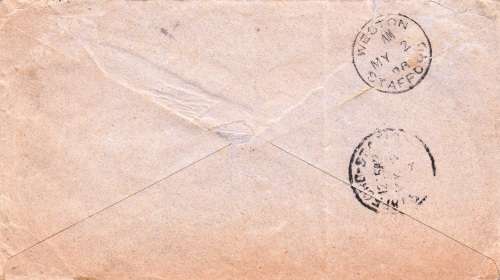 CAPE OF GOOD HOPE 1898 POSTAL STATIONARY QUEEN VICTORIA TWO PENCE EMBOSSED COVER USED - SIMONS TOWN