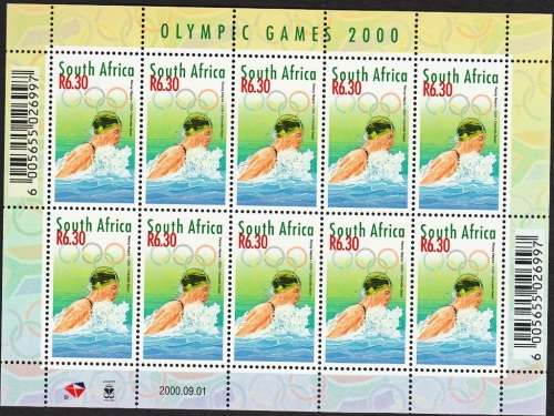 RSA 2000: OLYMPIC GAMES R6.30 SHEET OF 10 MNH (SACC1284)