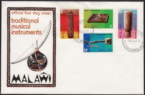 MALAWI FDC 1973: TRADITIONAL MUSICAL INSTRUMENTS