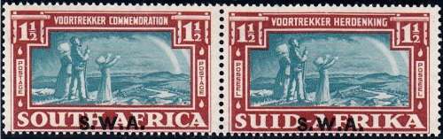 SWA 1938 Voortrekker Commemoration STAMPS OF SOUTH AFRICA OVERPRINTED SWA PAIR MNH (SACC 137)