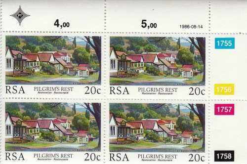 RSA 1986 RESTORATION FULL SET CONTROL BLOCKS MNH (SACC 608-611)