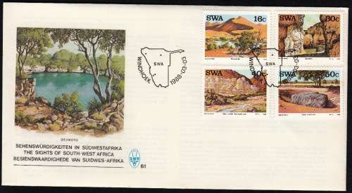 SWA 1988: FDC 61 - THE SIGHTS OF SWA