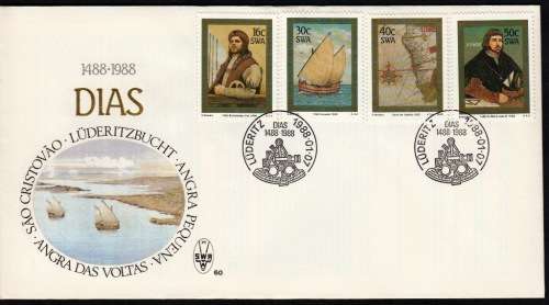 SWA 1988: FDC 60 - 500th ANNIVERSARY OF DISCOVERY OF CAPE OF GOOD HOPE