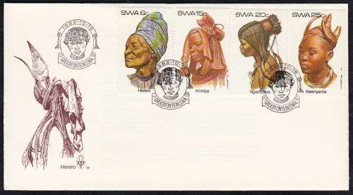 SWA 1982: OFFICIAL FDC 39 - TRADITIONAL HAIRDRESSES OF SWA (1st)