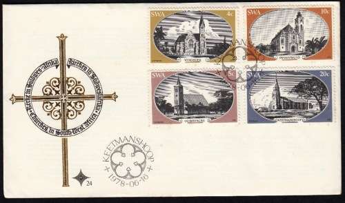 SWA 1978: OFFICIAL FDC 24 - HISTORIC CHURCHES