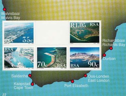 RSA 1993: MINIATURE SHEET NO. 22 - SOUTH AFRICAN HARBOURS MNH (SACC 795)
