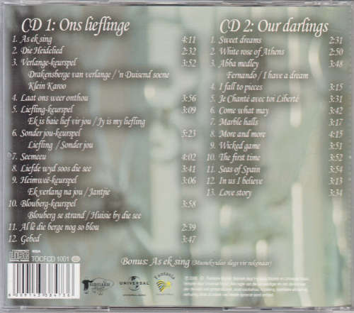 RUDI CLAASE and CORLEA BOTHA - OUR DARLINGS - DOUBLE CD