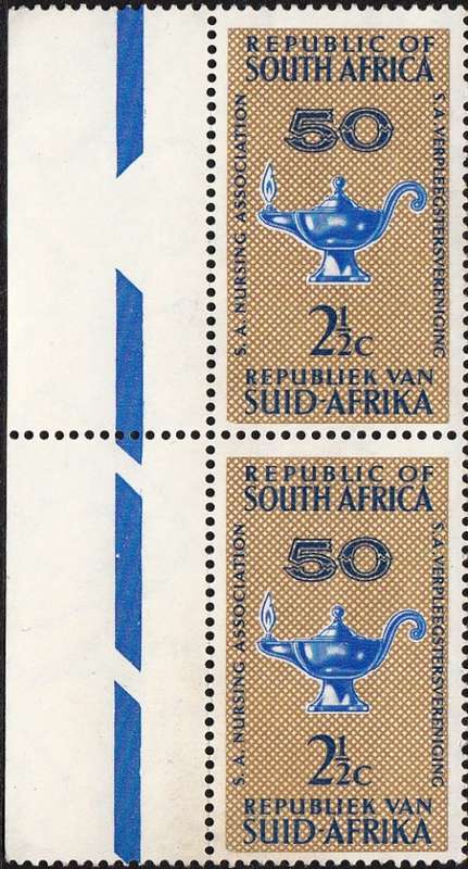 RSA 1964: 50th ANNIVERSARY OF SA NURSING ASSOCIATION 2½ c PAIR MNH (SACC248)