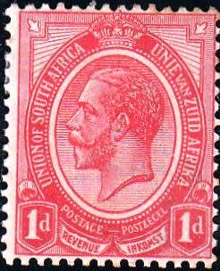 UNION 1913: PORTRAIT OF KING GEORGE V 1d MH (SACC3d) - INV WMK