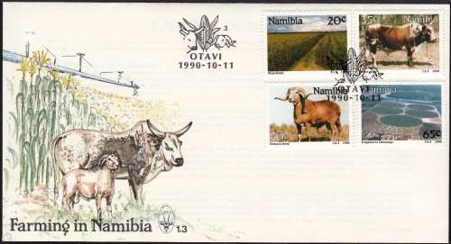 NAMIBIA 1990: OFFICIAL FDC 1.3 - FARMING IN NAMIBIA