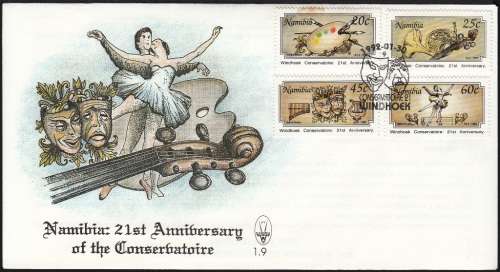 NAMIBIA 1992: OFFICIAL FDC 1.9 - 21st ANNIVERSARY OF WINDHOEK CONSERVATOIRE