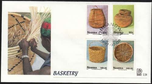 NAMIBIA 1997: OFFICIAL FDC 2.24 - BASKETRY