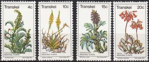 TRANSKEI 1977: MEDICINAL PLANTS SET MNH (SACC 24-27)