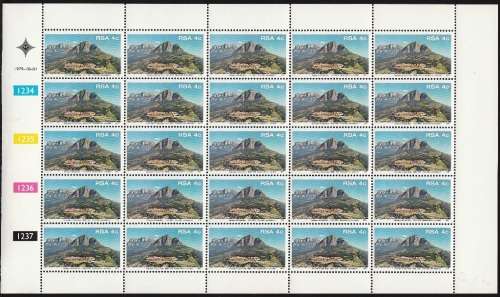 RSA 1979: 150th ANNIVERSARY OF CAPE TOWN UNIVERSITY 4c FULL SHEET OF 25 MNH (SACC 469)
