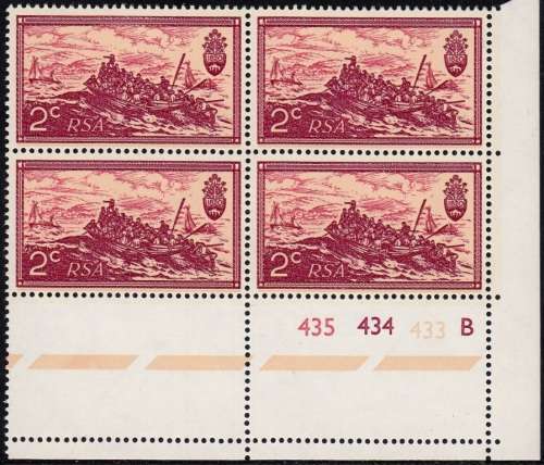 RSA 1971: 10th ANNIV. OF THE REP. OF S.A. FULL SET CONT. BLOCKS MNH (SACC 310a-311a) - REVERSE WMK