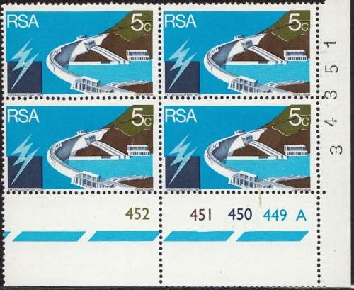 RSA 1972: OPENING OF HENDRIK VERWOERD DAM FULL SET CONTROL BLOCKS A and B MNH (SACC 312-314)