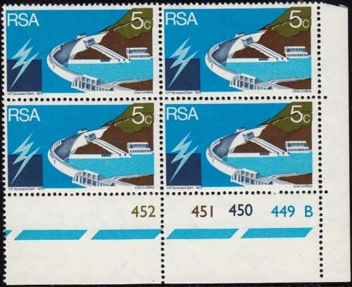 RSA 1972: OPENING OF HENDRIK VERWOERD DAM FULL SET CONTROL BLOCKS A and B MNH (SACC 312-314)
