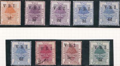 ORANGE FREE STATE 1900: 2nd PRINTING: INCOMPLETE SET MH (6d used) (SACC59-61,63-68))