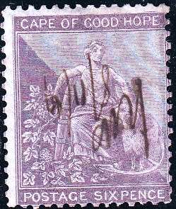 COGH 1864 HOPE SEATED 6d USED (SACC 20) - WMK CROWN CC