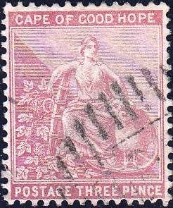 COGH 1880 ADDITIONAL VALUE `THREE PENCE` USED (SACC 31)