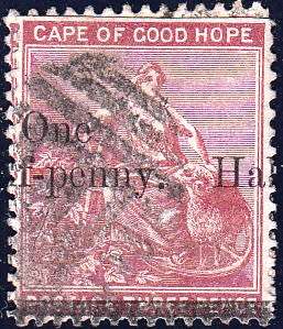 COGH 1882  `THREE PENCE` SURCHARGED `ONE HALF PENNY` USED (SACC 41b) - CROWN CC